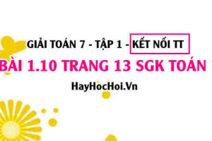 Bài 1.10 SGK Toán 7 tập 1 Kết nối tri thức